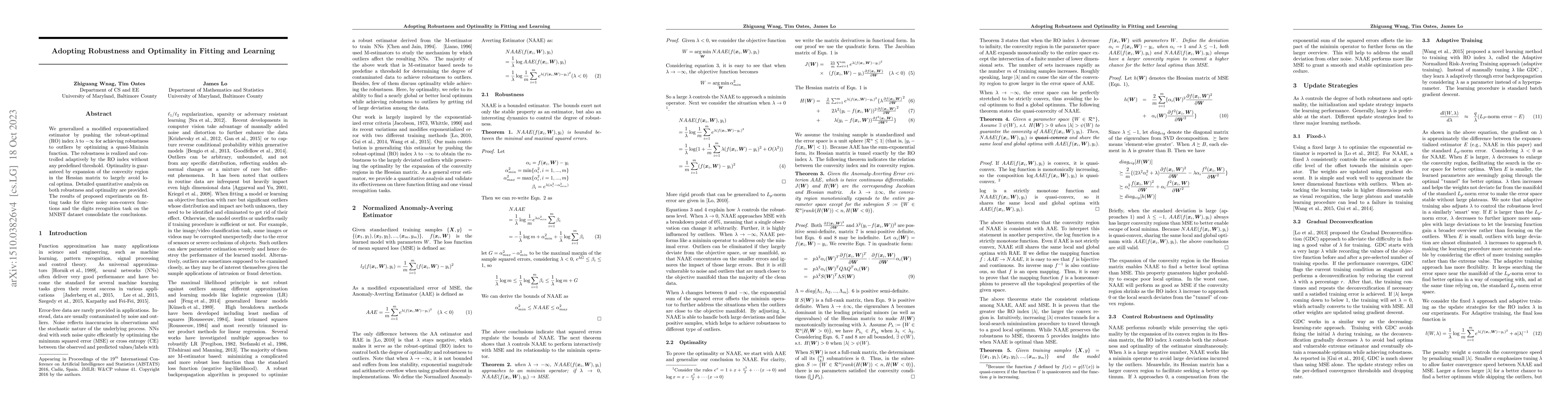 Thumbnail for Adopting Robustness and Optimality in Fitting and Learning