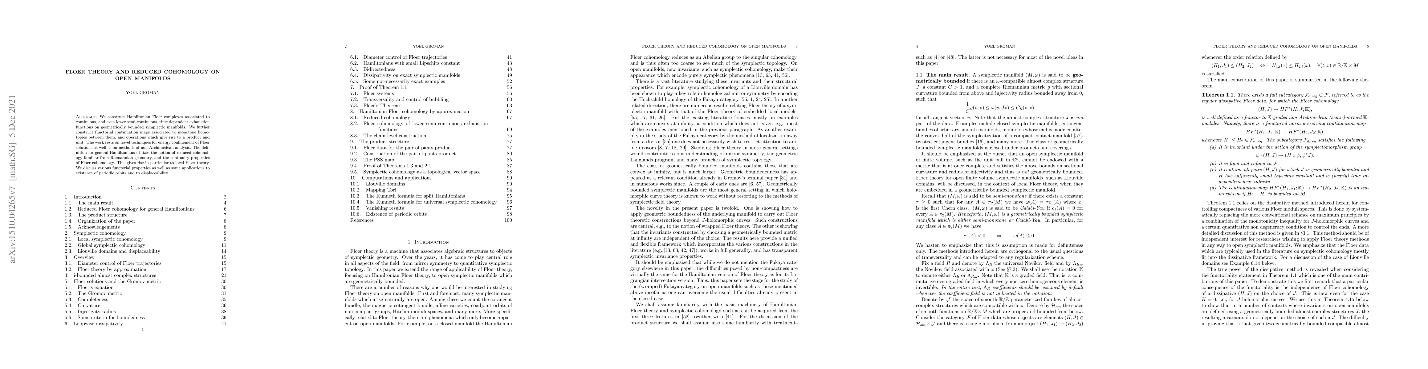Thumbnail for Floer theory and reduced cohomology on open manifolds