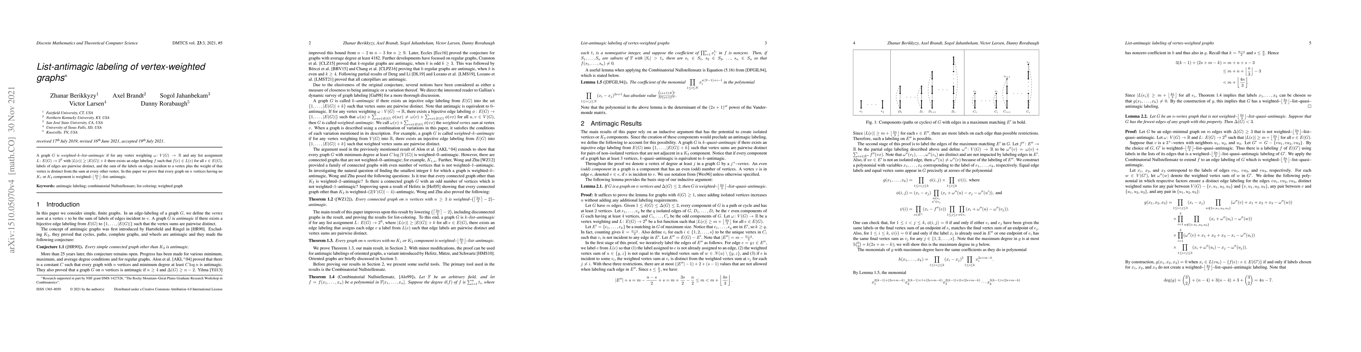 Thumbnail for List-antimagic labeling of vertex-weighted graphs