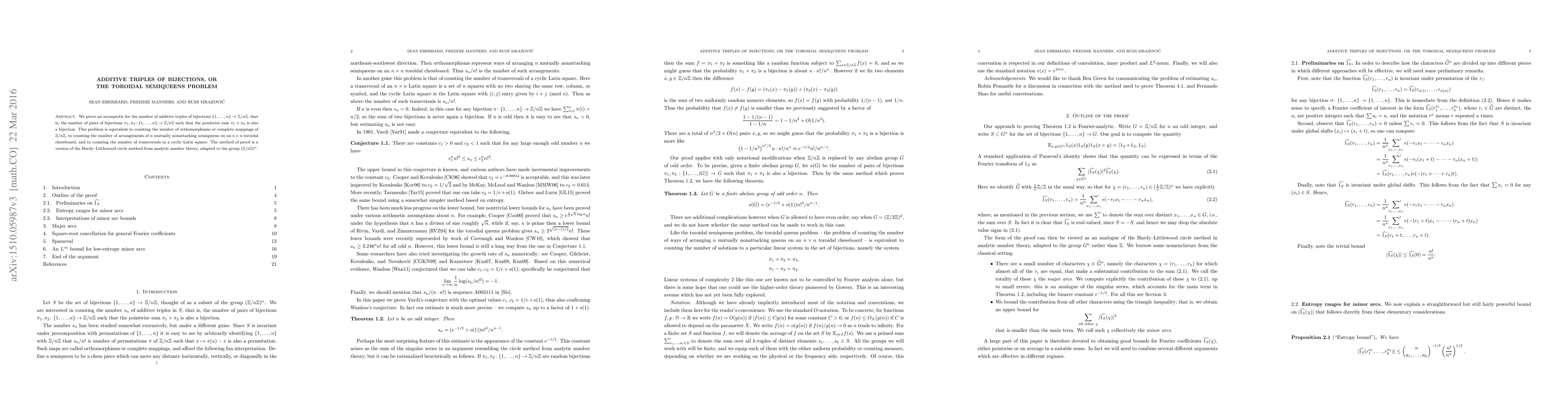 Thumbnail for Additive triples of bijections, or the toroidal semiqueens problem