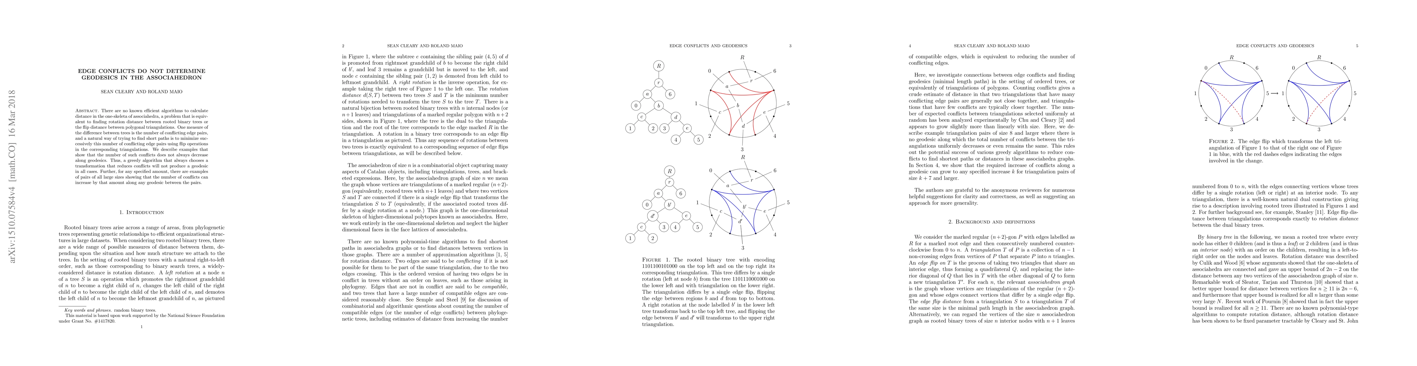 Thumbnail for Edge conflicts do not determine geodesics in the associahedron
