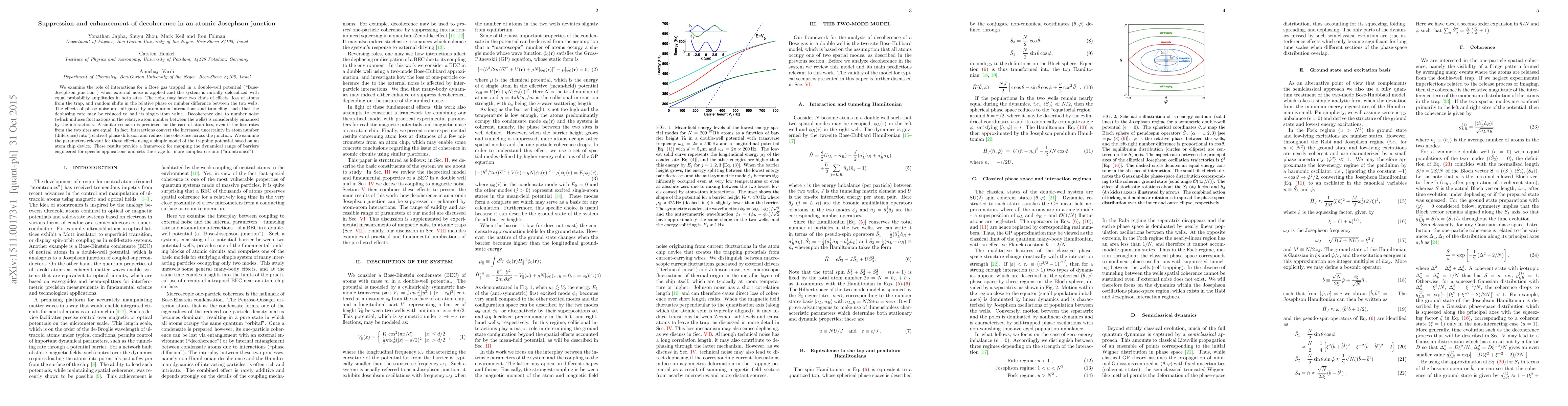 Thumbnail for Suppression and enhancement of decoherence in an atomic Josephson
  junction