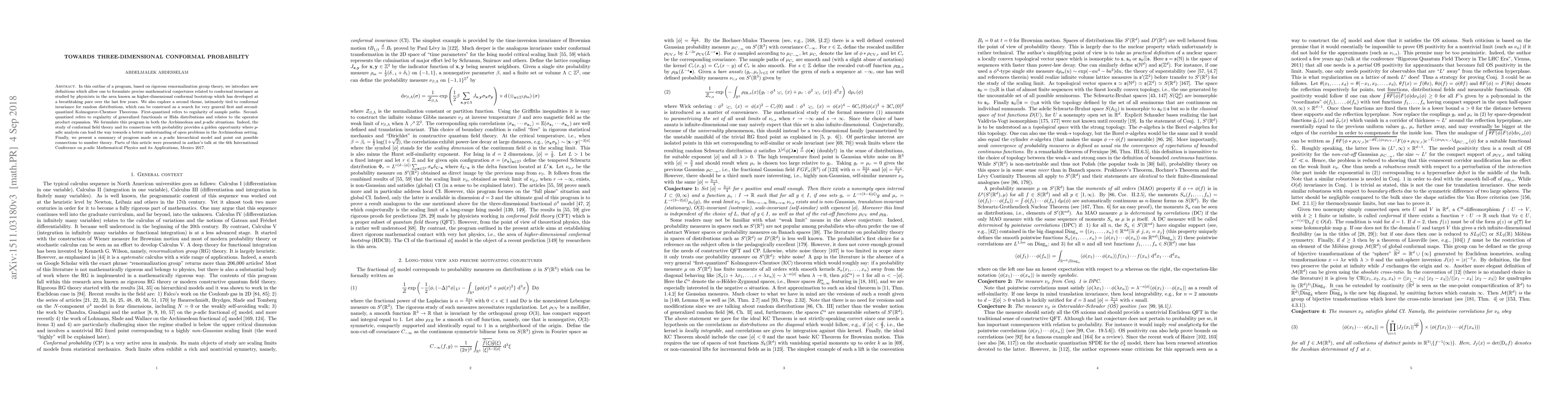 Thumbnail for Towards three-dimensional conformal probability
