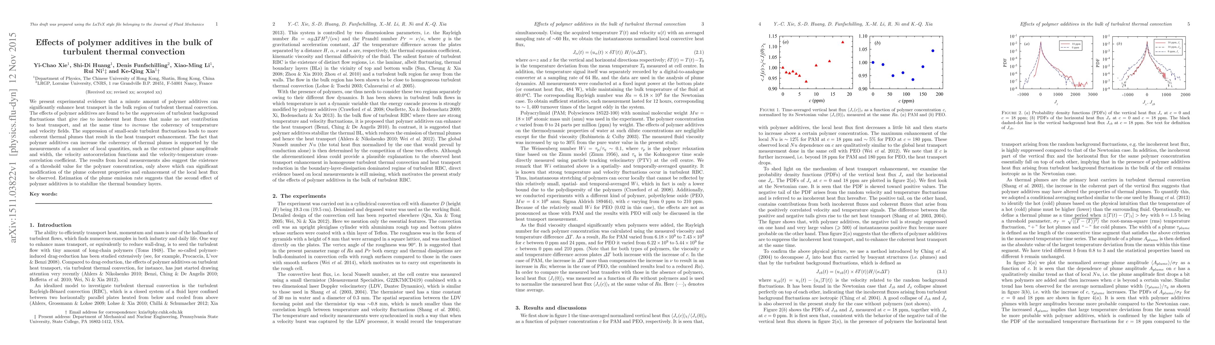 Thumbnail for Effects of polymer additives in the bulk of turbulent thermal convection