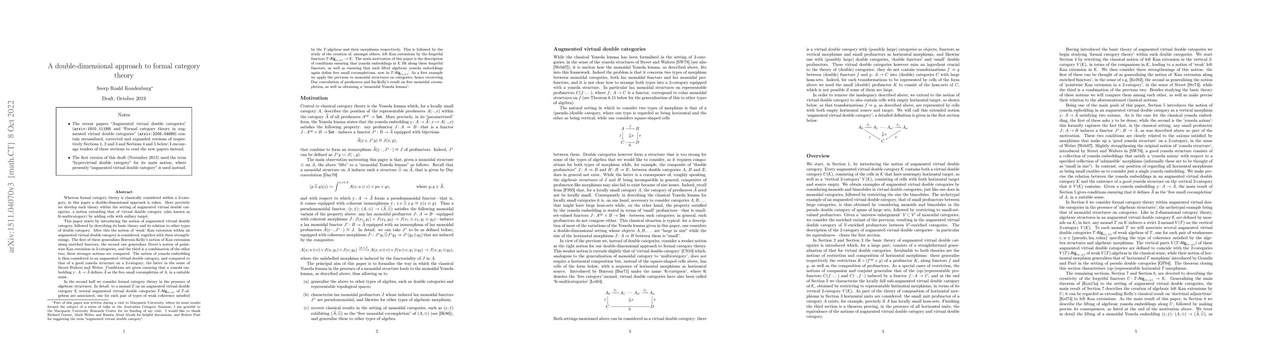 Thumbnail for A double-dimensional approach to formal category theory