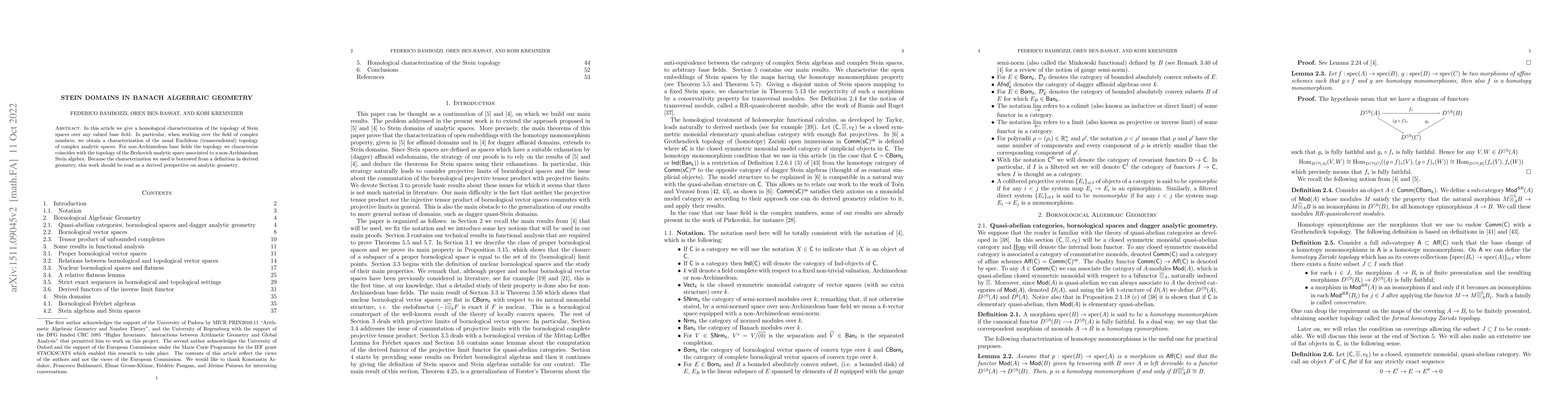 Thumbnail for Stein Domains in Banach Algebraic Geometry
