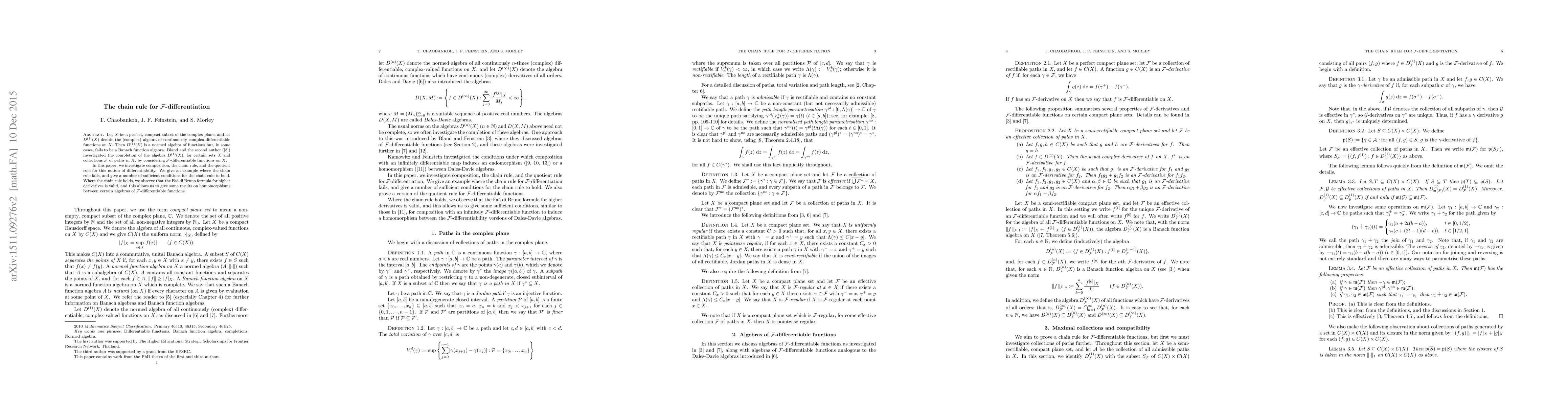 Thumbnail for The chain rule for $\mathcal F$-differentiation