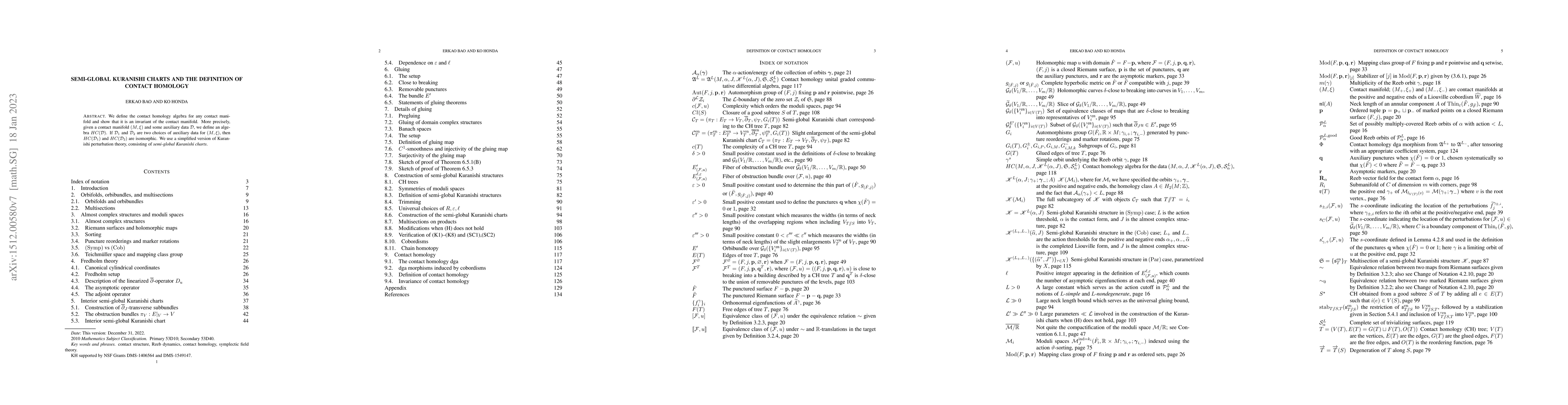 Thumbnail for Semi-global Kuranishi charts and the definition of contact homology