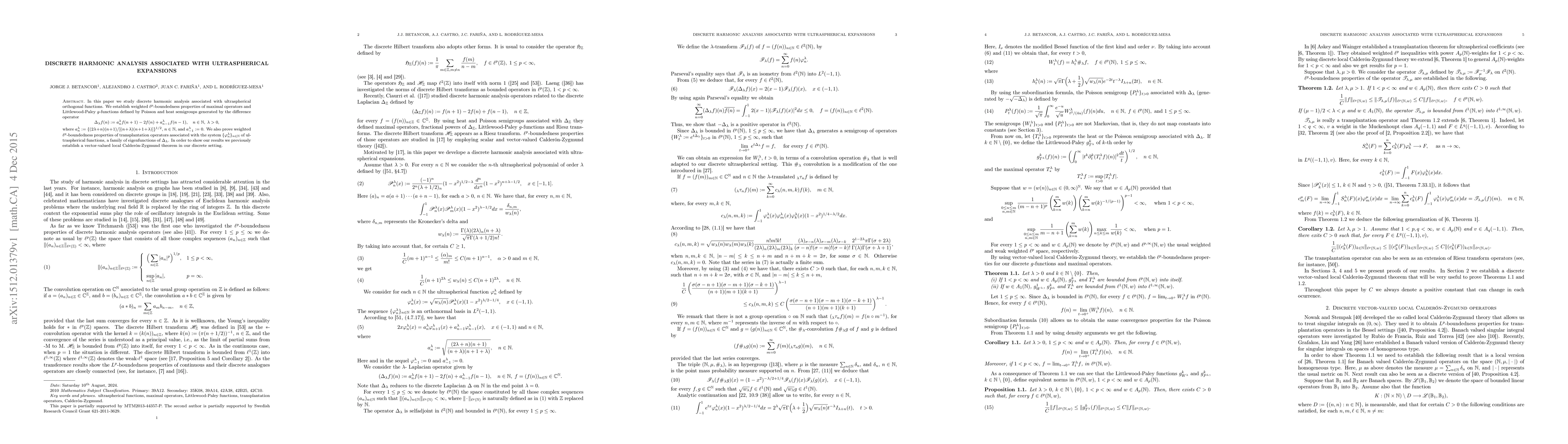 Thumbnail for Discrete harmonic analysis associated with ultraspherical expansions