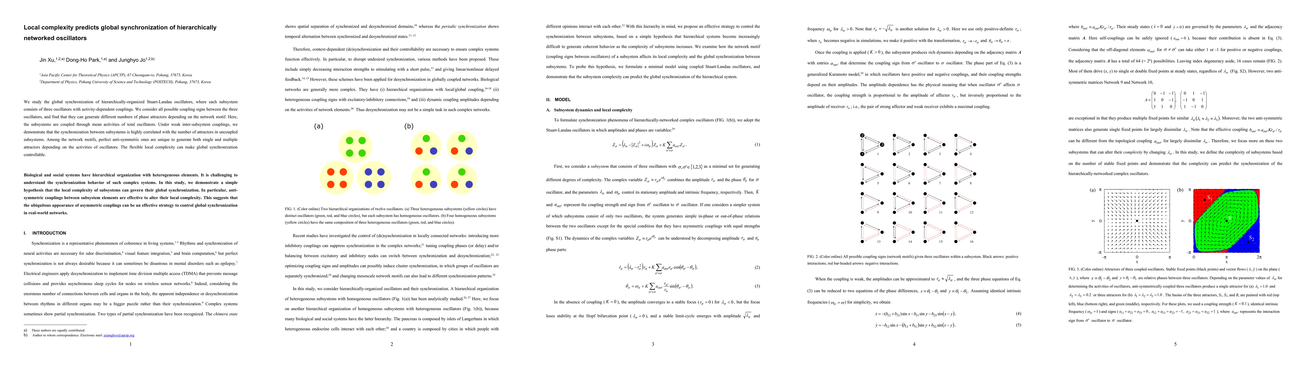 Thumbnail for Local complexity predicts global synchronization of hierarchically
  networked oscillators