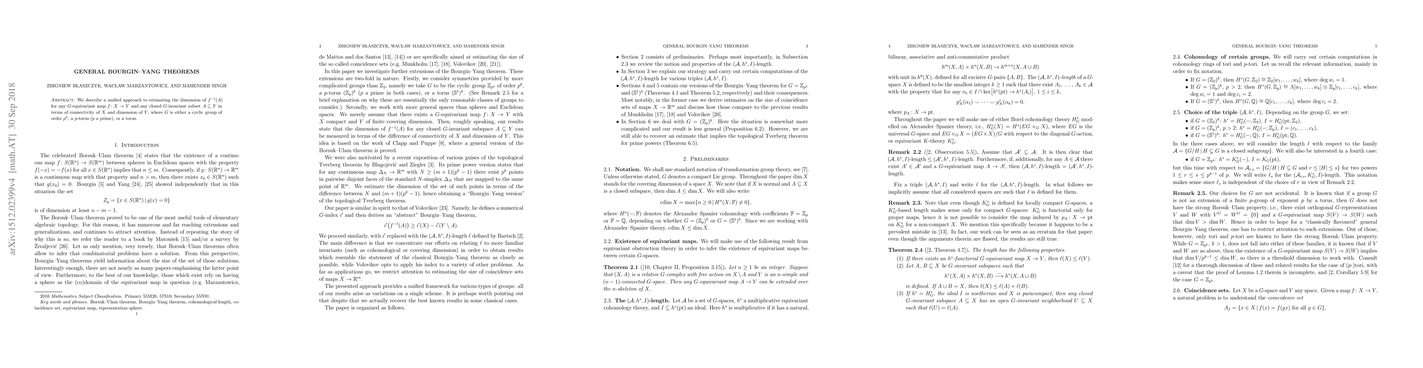 Thumbnail for General Bourgin-Yang theorems