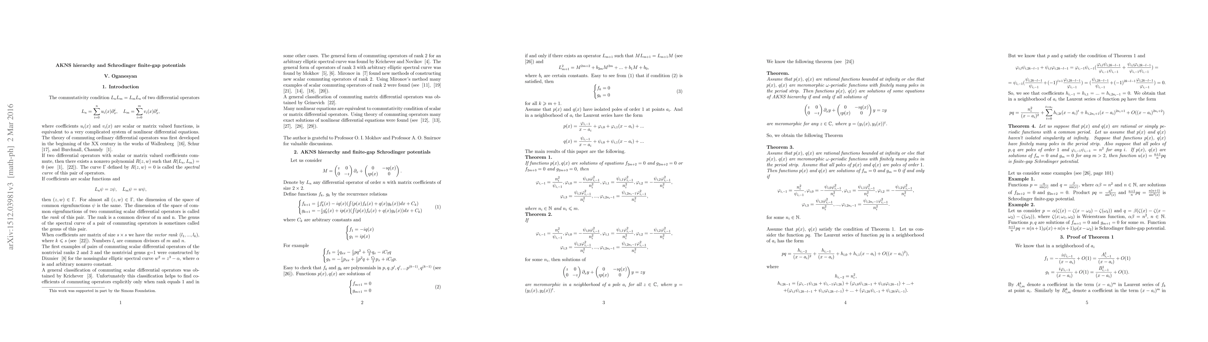 Thumbnail for AKNS hierarchy and finite-gap Schrodinger potentials