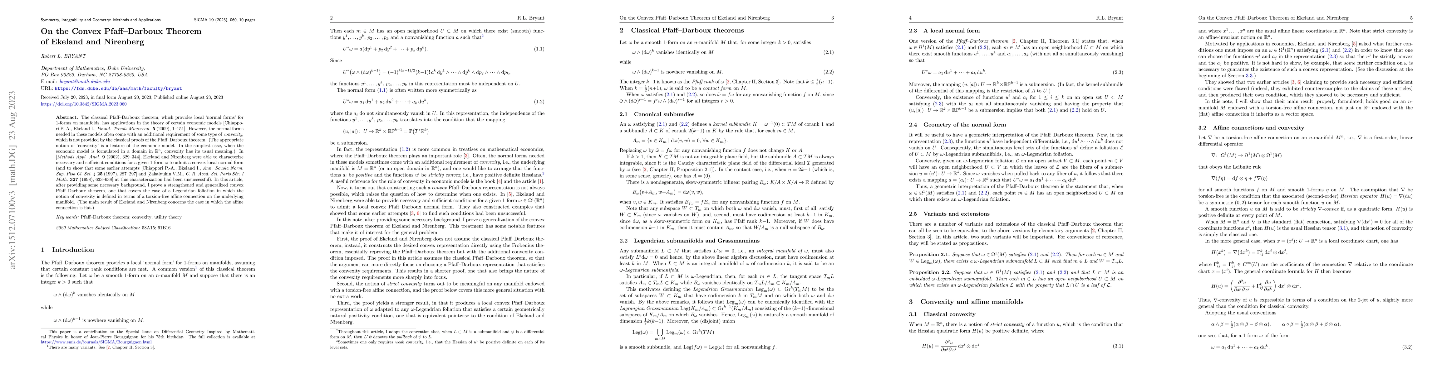 Thumbnail for On the Convex Pfaff-Darboux Theorem of Ekeland and Nirenberg