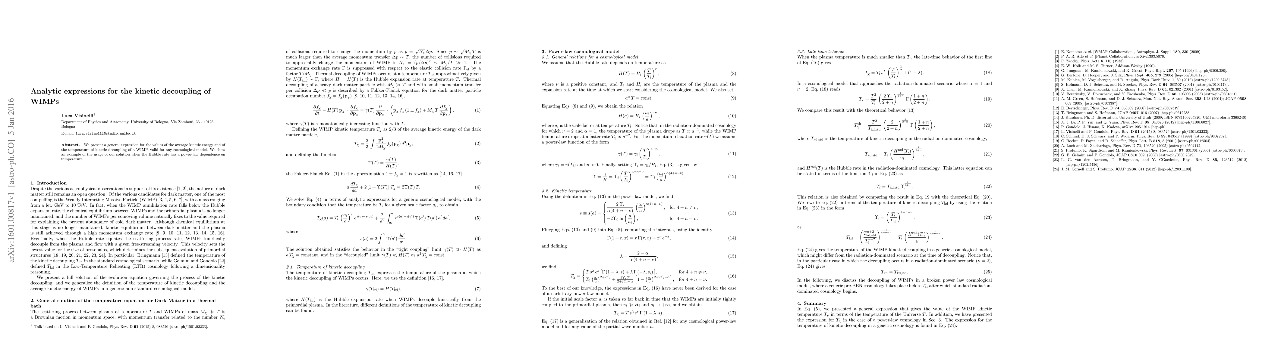 Thumbnail for Analytic expressions for the kinetic decoupling of WIMPs