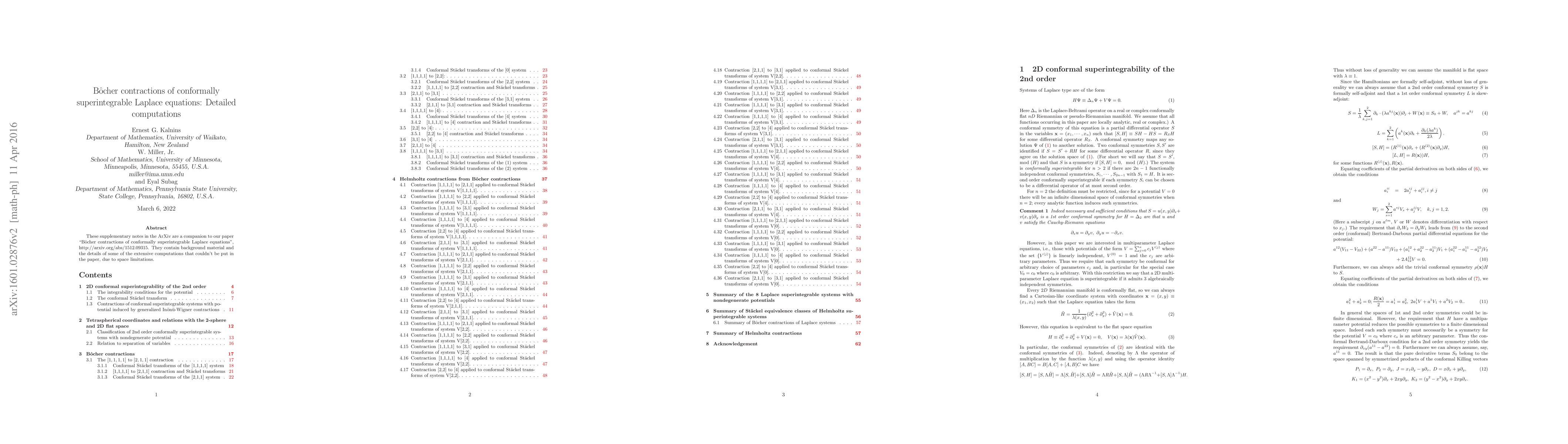 Thumbnail for Bocher contractions of conformally superintegrable Laplace equations:
  Detailed computations