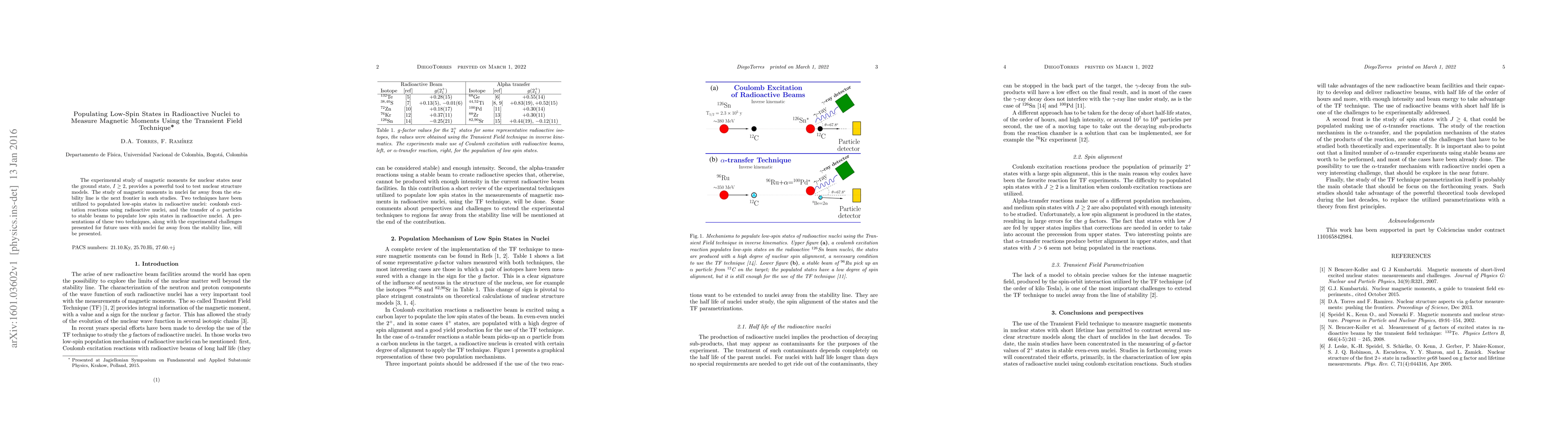 Thumbnail for Populating Low-Spin States in Radioactive Nuclei to Measure Magnetic
  Moments Using the Transient Field Technique