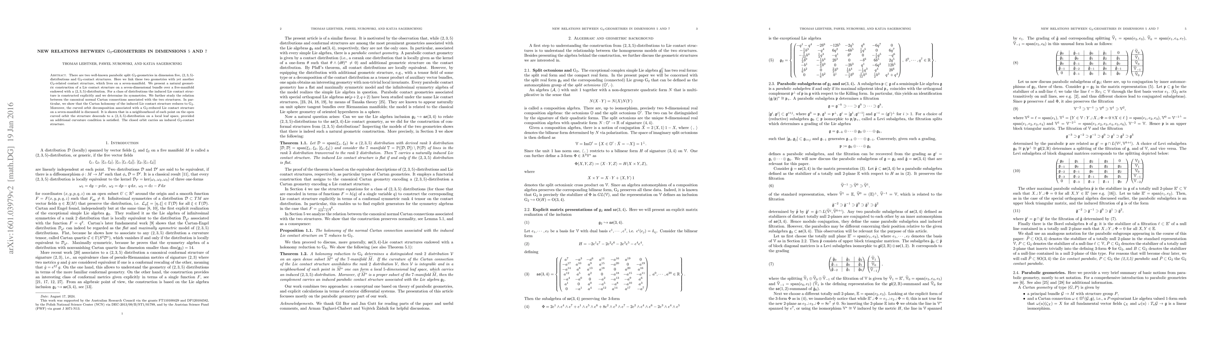 Thumbnail for New relations between $G_2$-geometries in dimensions 5 and 7