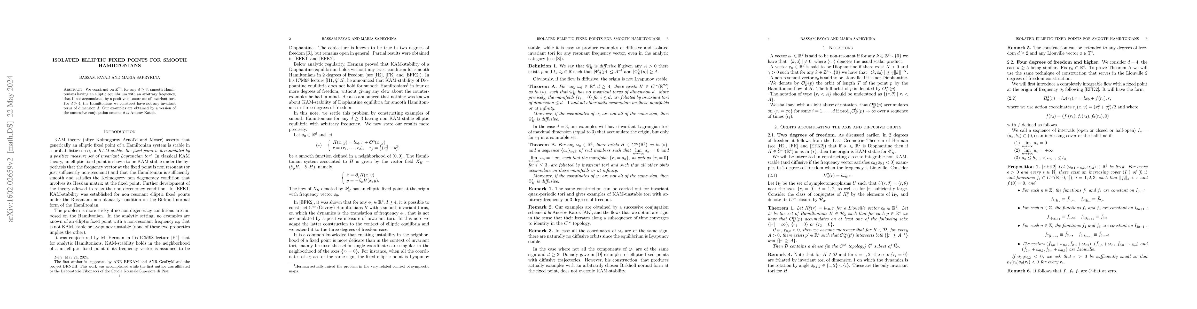 Thumbnail for Isolated elliptic fixed points for smooth Hamiltonians