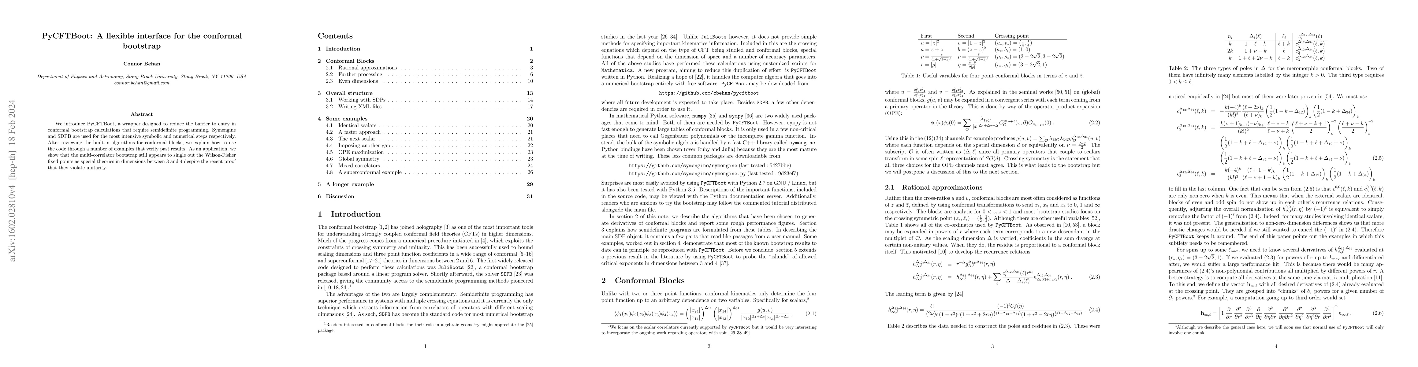 Thumbnail for PyCFTBoot: A flexible interface for the conformal bootstrap