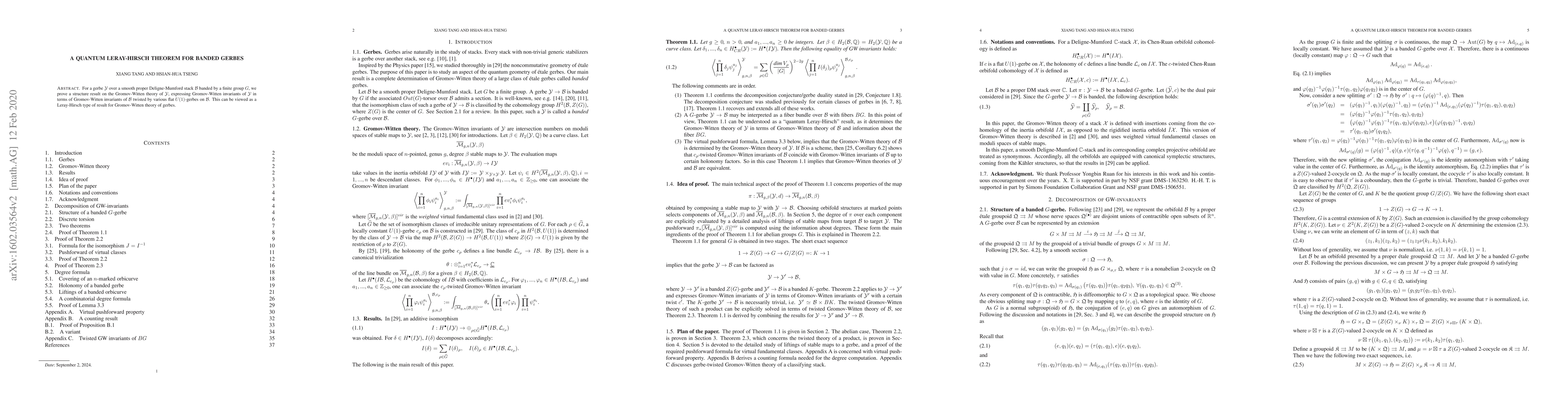 Thumbnail for A quantum Leray-Hirsch theorem for banded gerbes