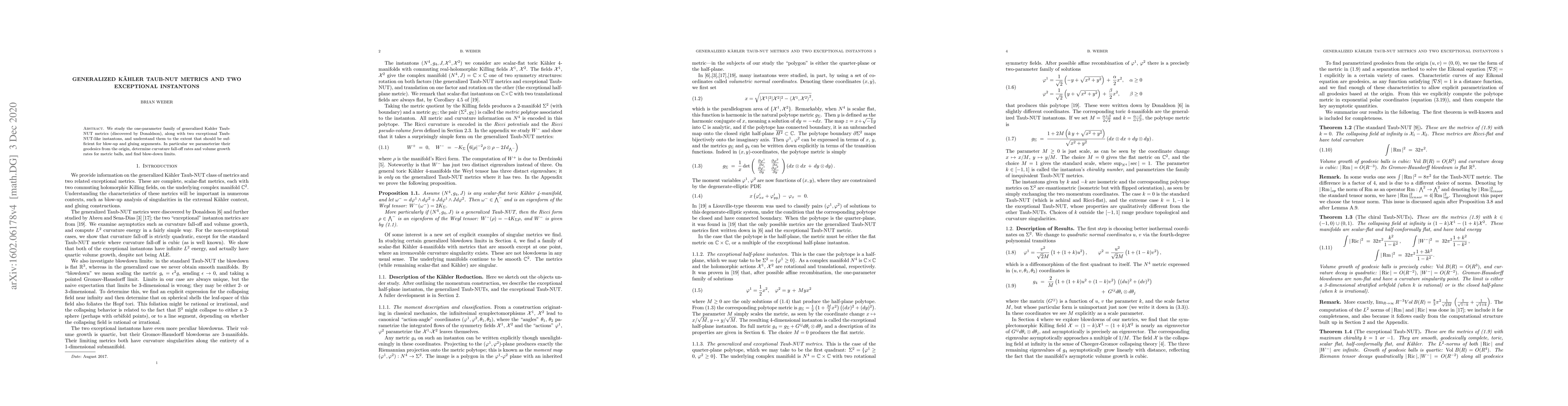 Thumbnail for Generalized Kahler Taub-NUTs and Two Exceptional Instantons
