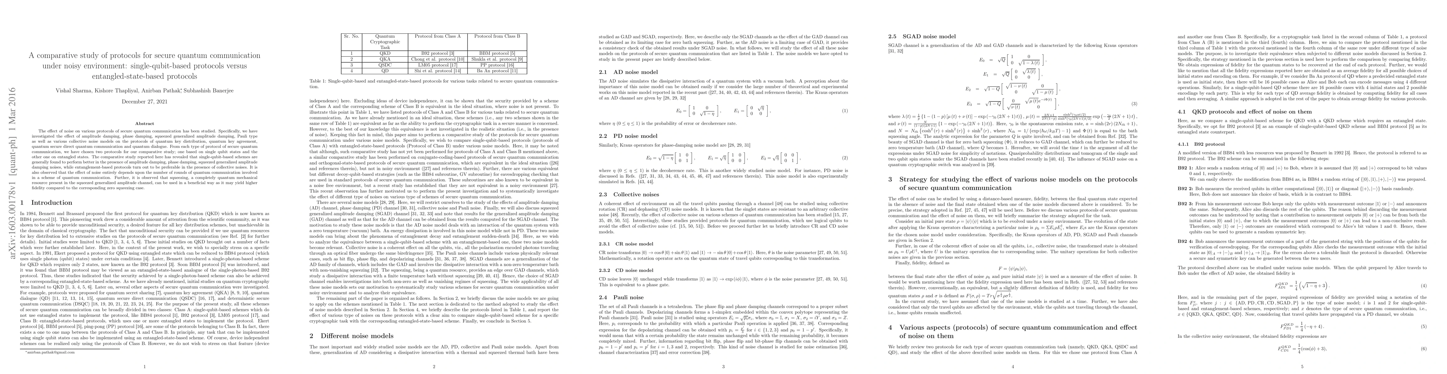 Thumbnail for A comparative study of protocols for secure quantum communication under
  noisy environment: single-qubit-based protocols versus entangled-state-based
  protocols