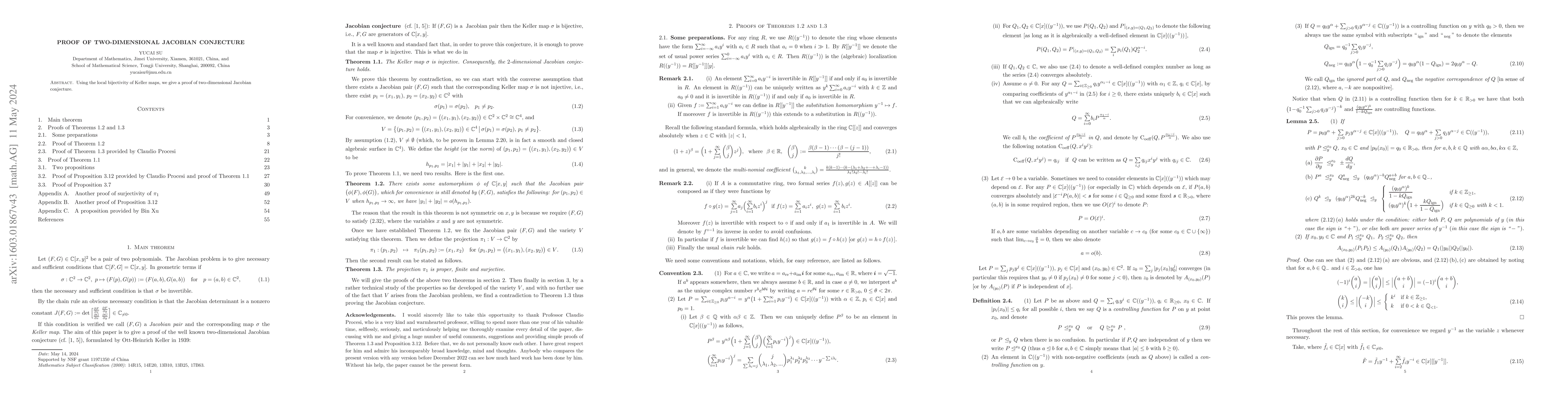 Thumbnail for Generalizations of local bijectivity of Keller maps and a proof of
  $2$-dimensional Jacobian conjecture