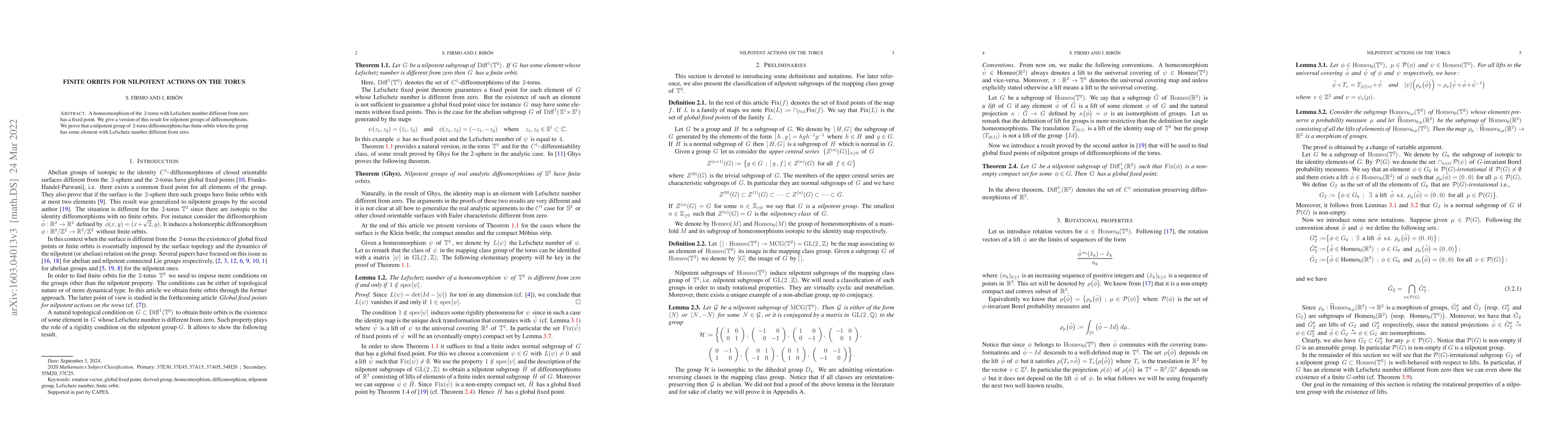 Thumbnail for Finite orbits for nilpotent actions on the torus