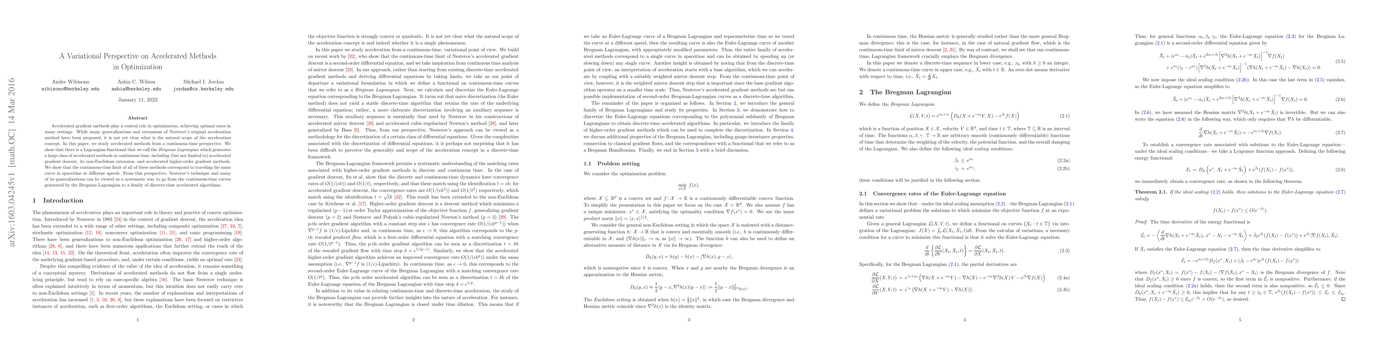 Thumbnail for A Variational Perspective on Accelerated Methods in Optimization