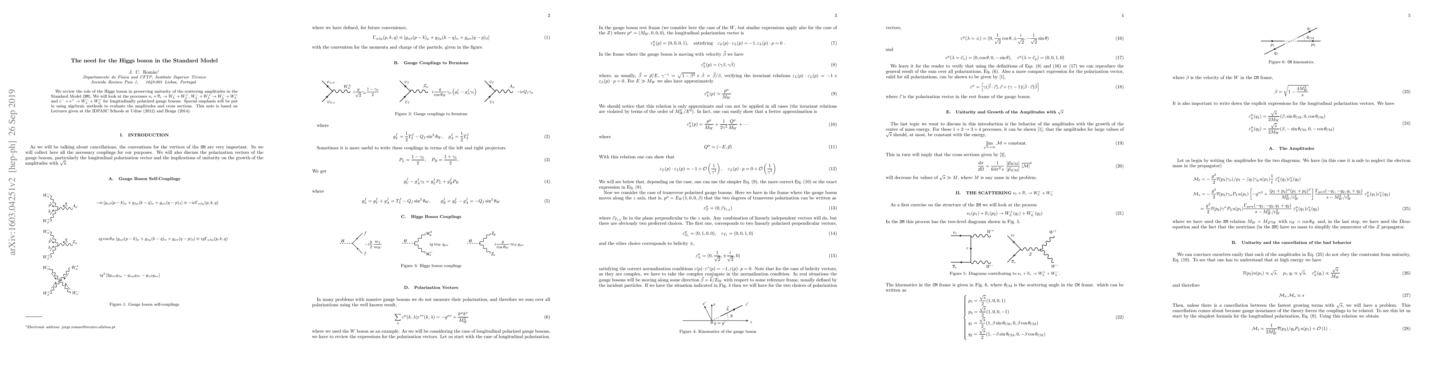 Thumbnail for The need for the Higgs boson in the Standard Model