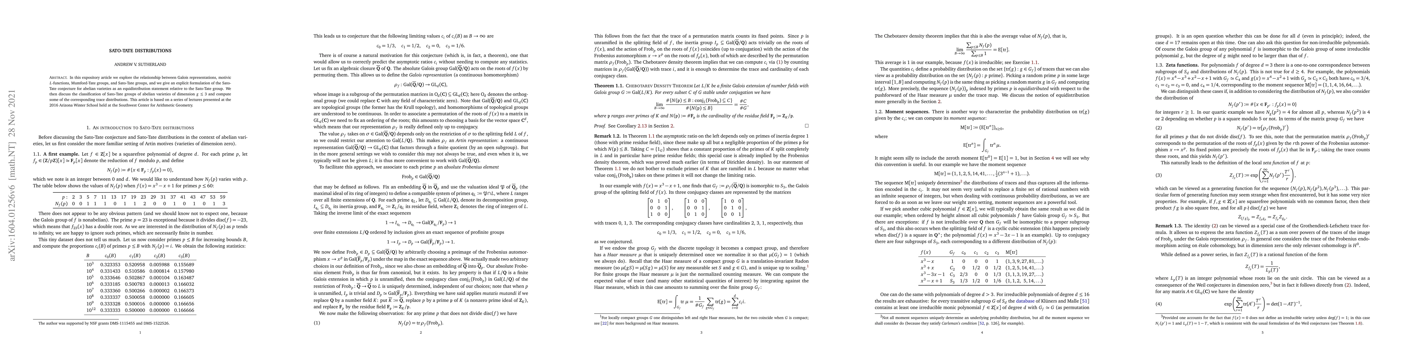 Thumbnail for Sato-Tate Distributions