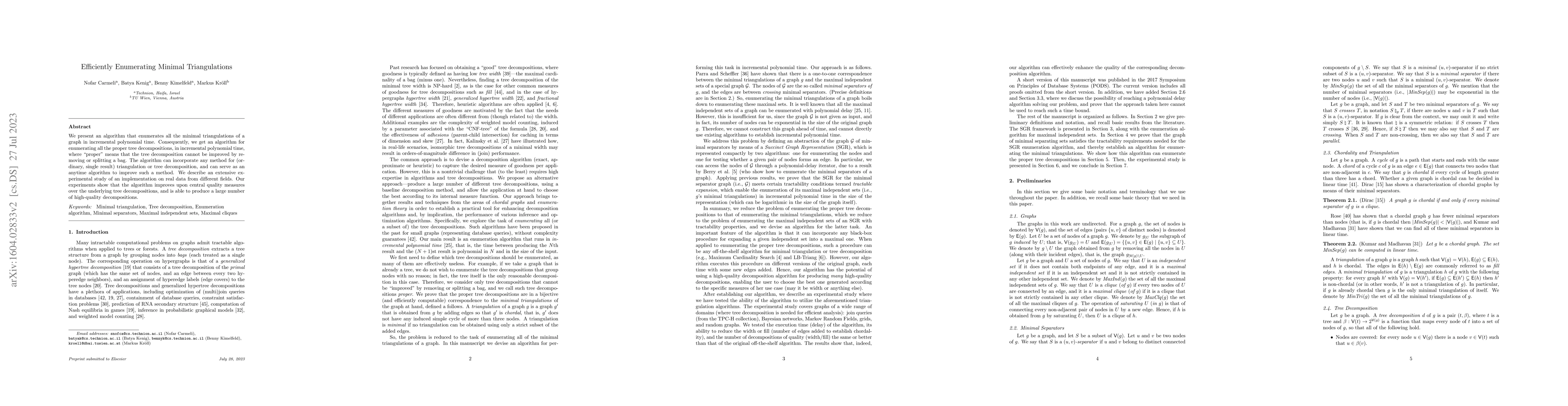 Thumbnail for Efficiently Enumerating Minimal Triangulations