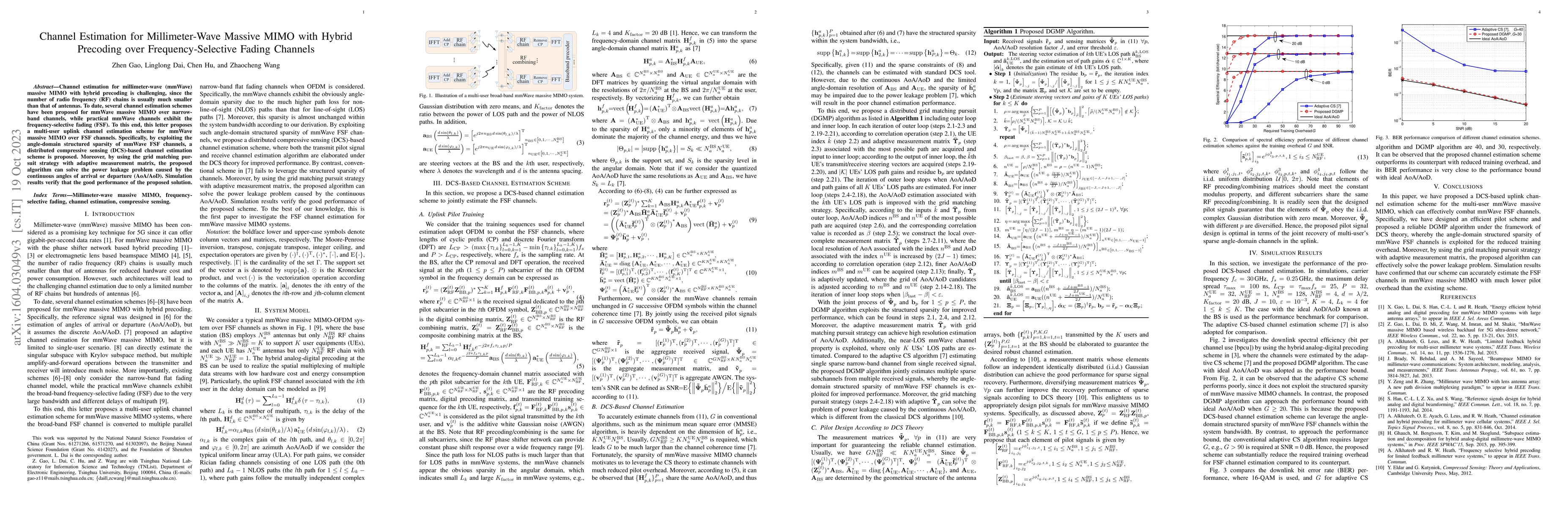 Thumbnail for Channel Estimation for Millimeter-Wave Massive MIMO with Hybrid
  Precoding over Frequency-Selective Fading Channels