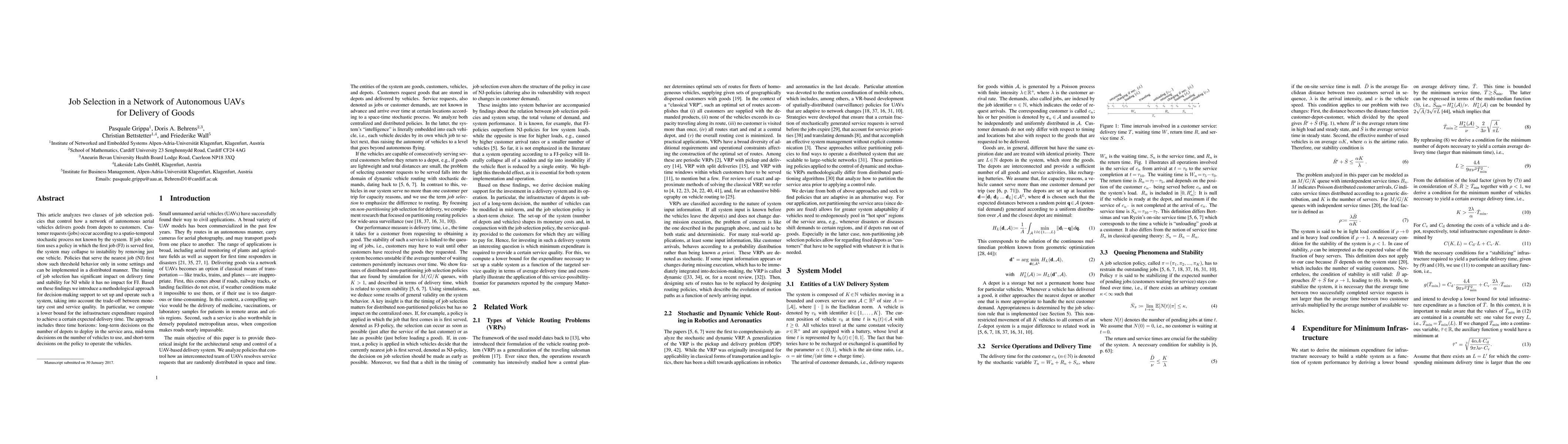 Thumbnail for Job Selection in a Network of Autonomous UAVs for Delivery of Goods