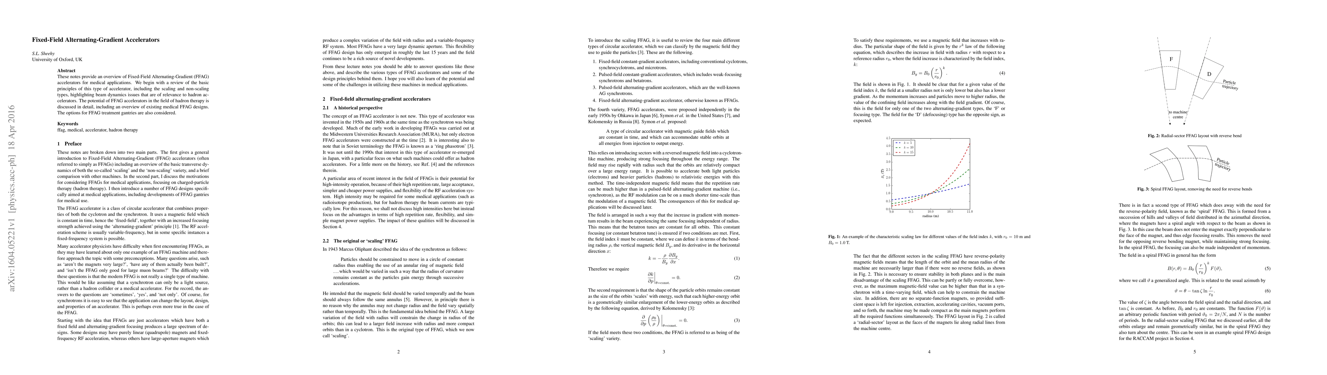 Thumbnail for Fixed-Field Alternating-Gradient Accelerators