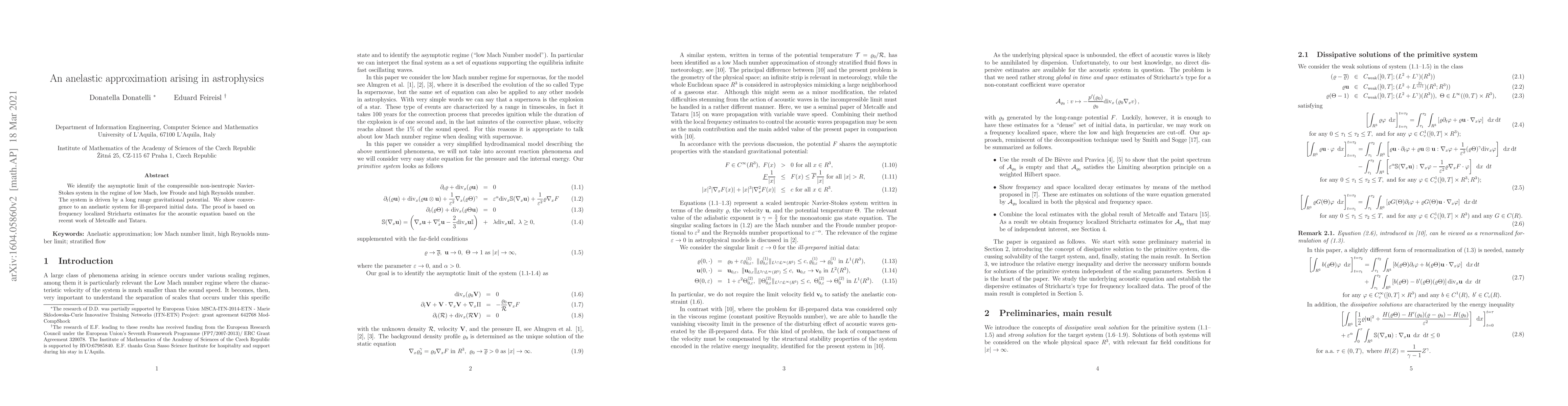 Thumbnail for An anelastic approximation arising in astrophysics