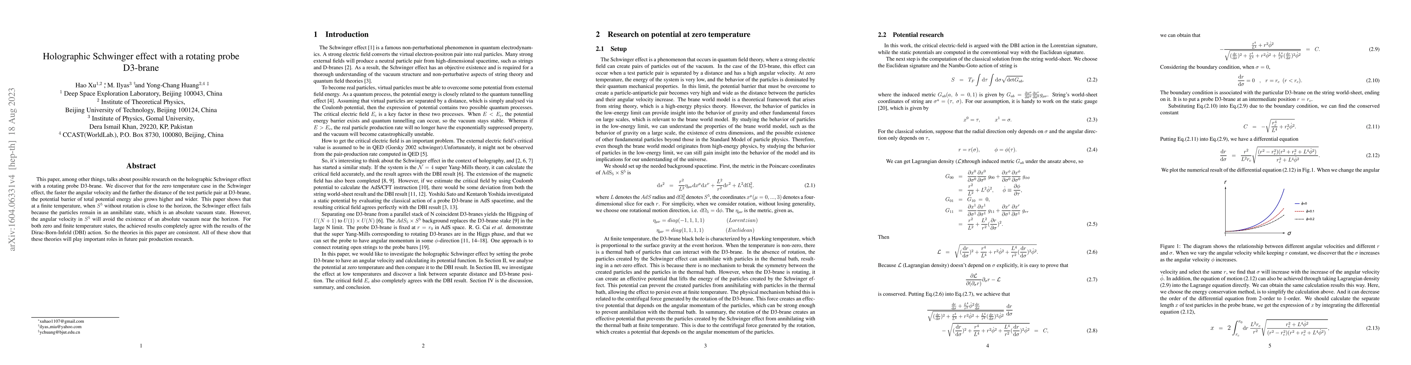 Thumbnail for Holographic Schwinger effect with a rotating probe D3-brane