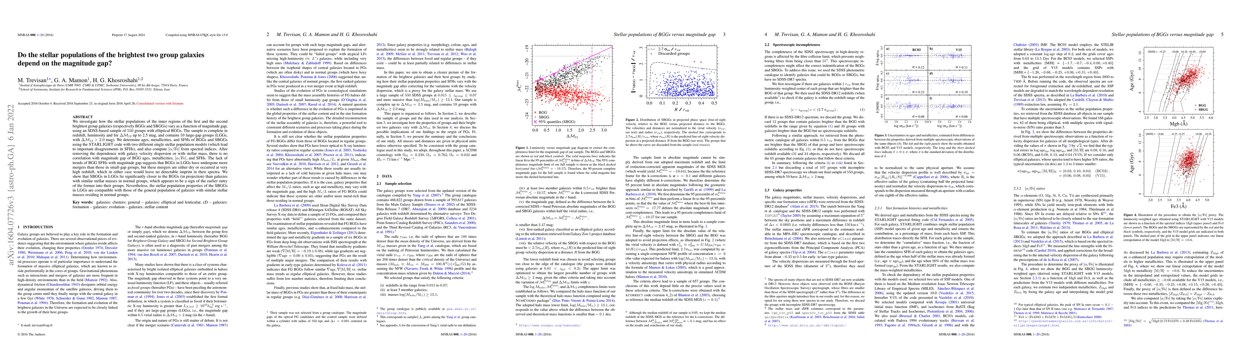 Thumbnail for Do the stellar populations of the brightest two group galaxies depend on
  the magnitude gap?