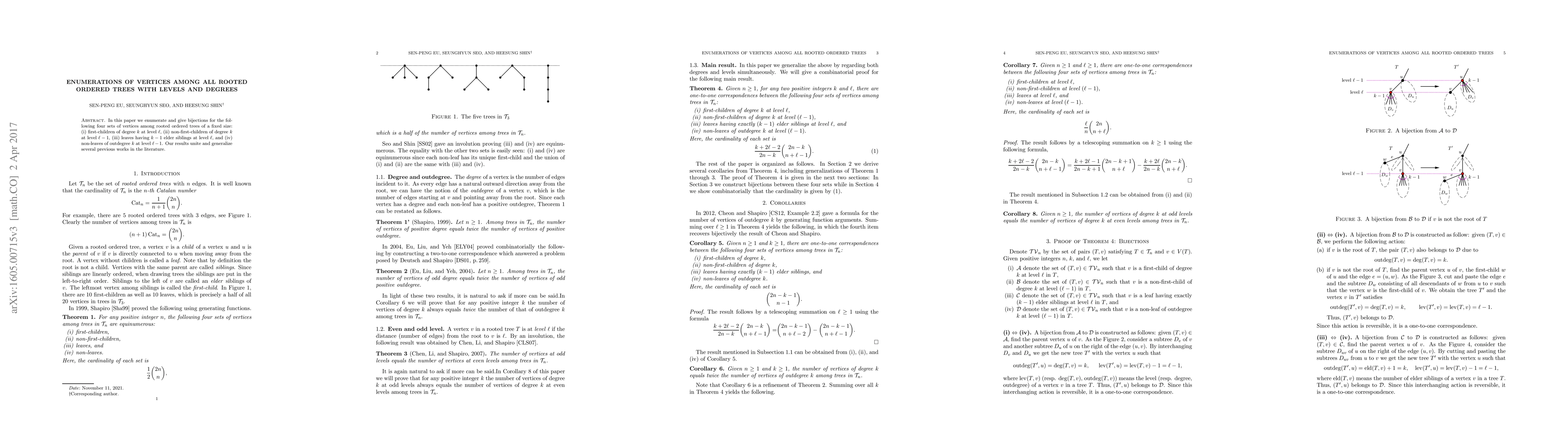 Thumbnail for Enumerations of vertices among all rooted ordered trees with levels and
  degrees