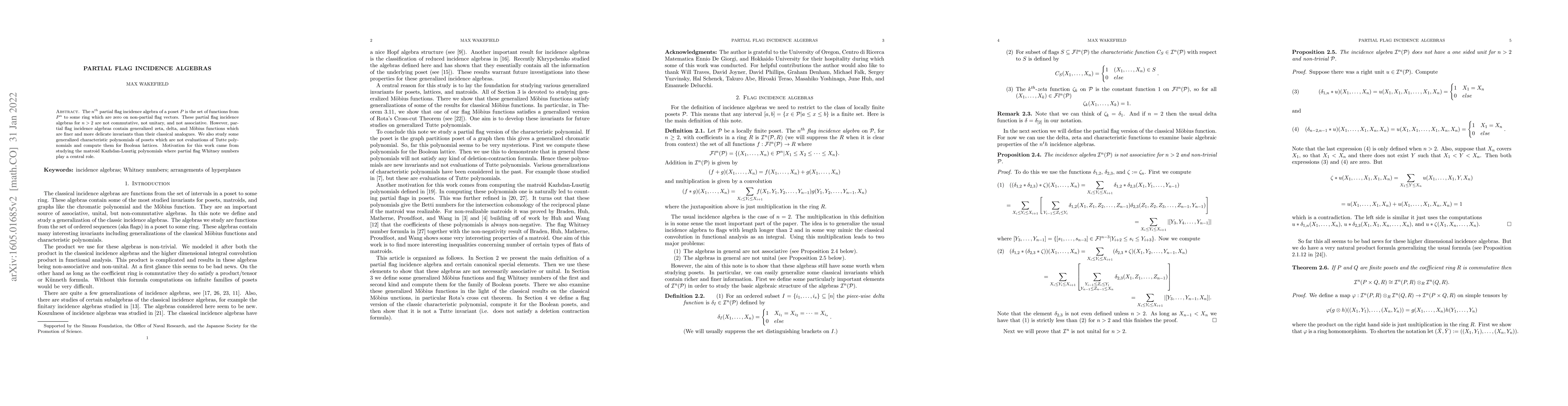 Thumbnail for Partial flag incidence algebras