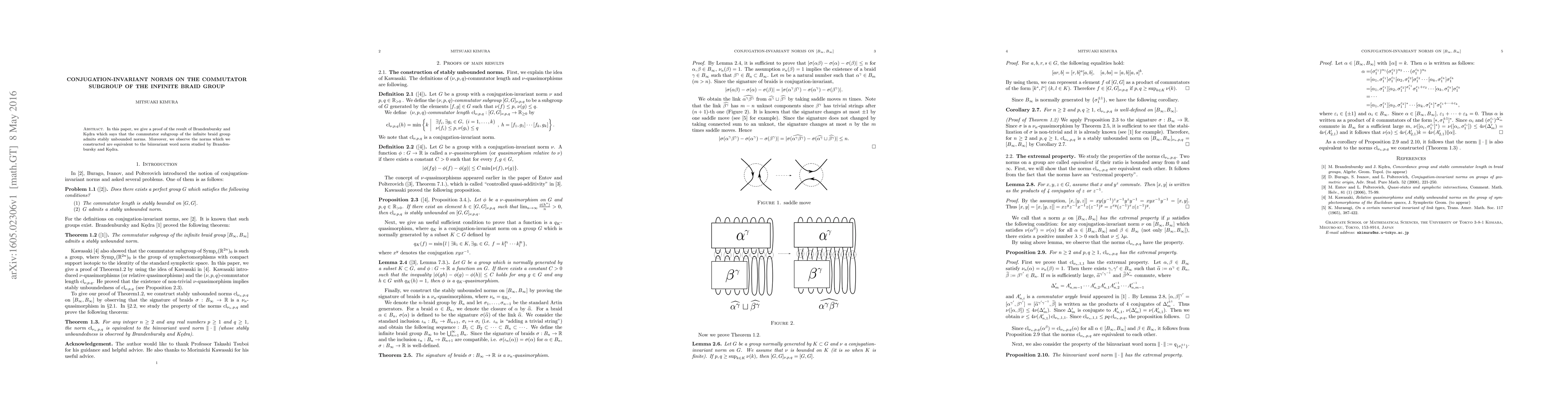 Thumbnail for Conjugation-invariant norms on the commutator subgroup of the infinite
  braid group