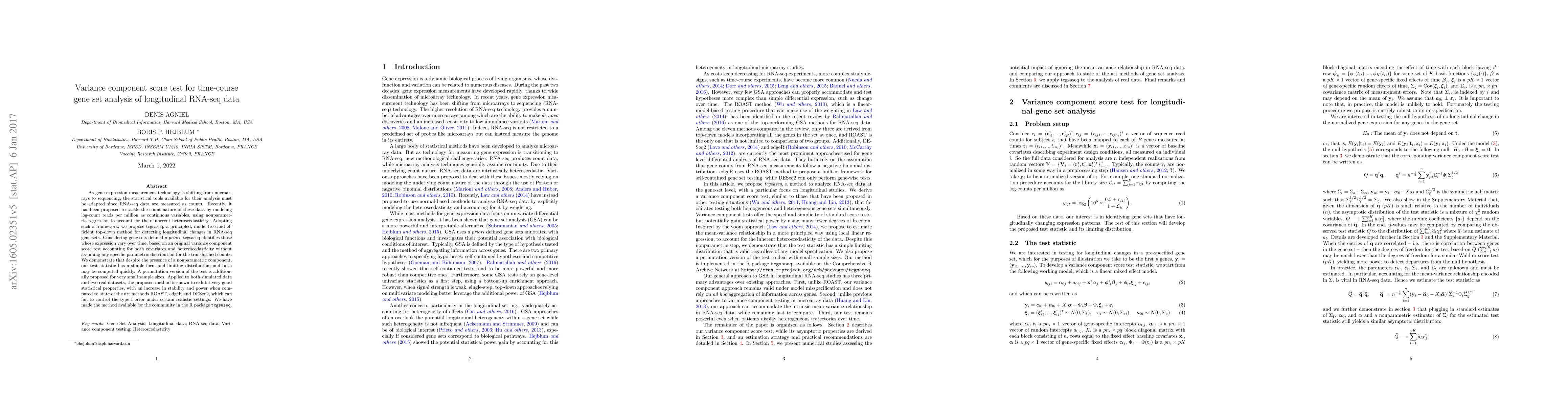 Thumbnail for Variance component score test for time-course gene set analysis of
  longitudinal RNA-seq data