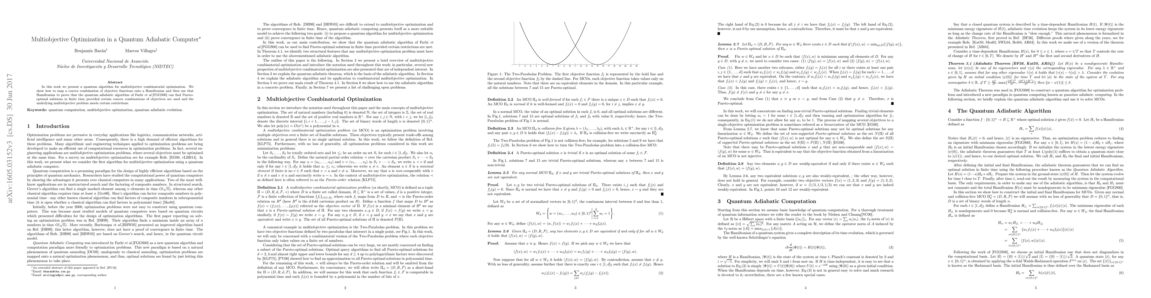 Thumbnail for Multiobjective Optimization in a Quantum Adiabatic Computer
