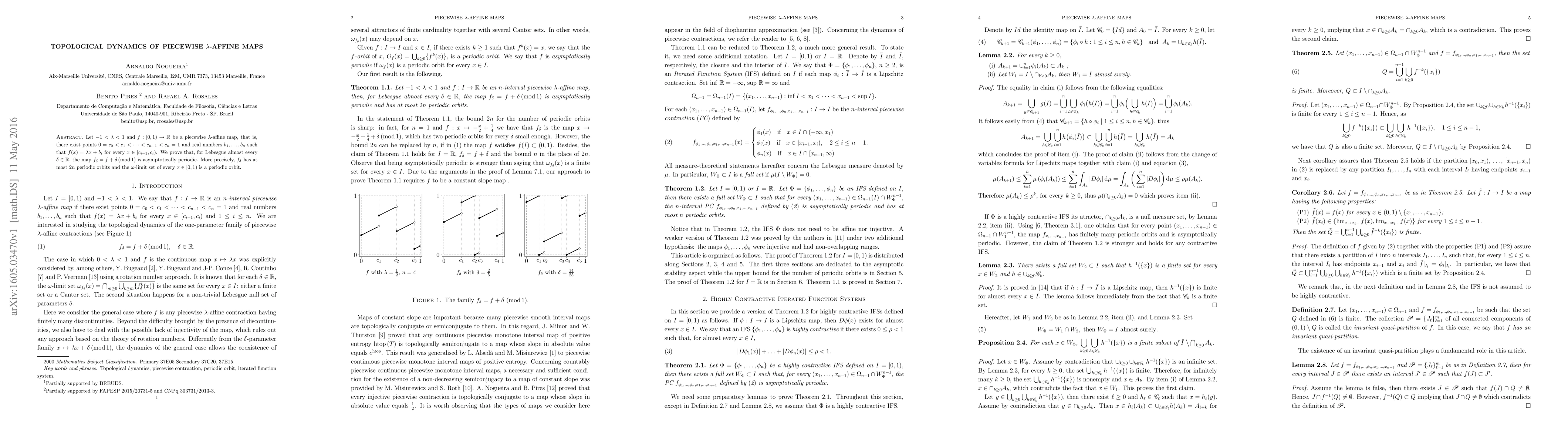 Thumbnail for Topological dynamics of piecewise {\lambda}-affine maps