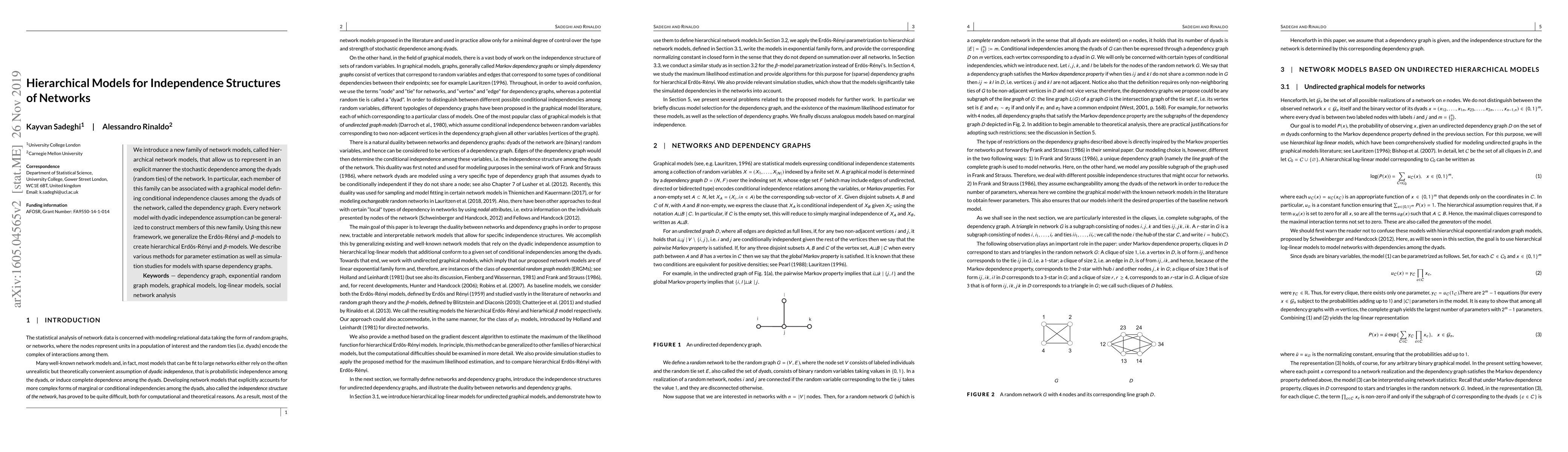 Thumbnail for Hierarchical Models for Independence Structures of Networks