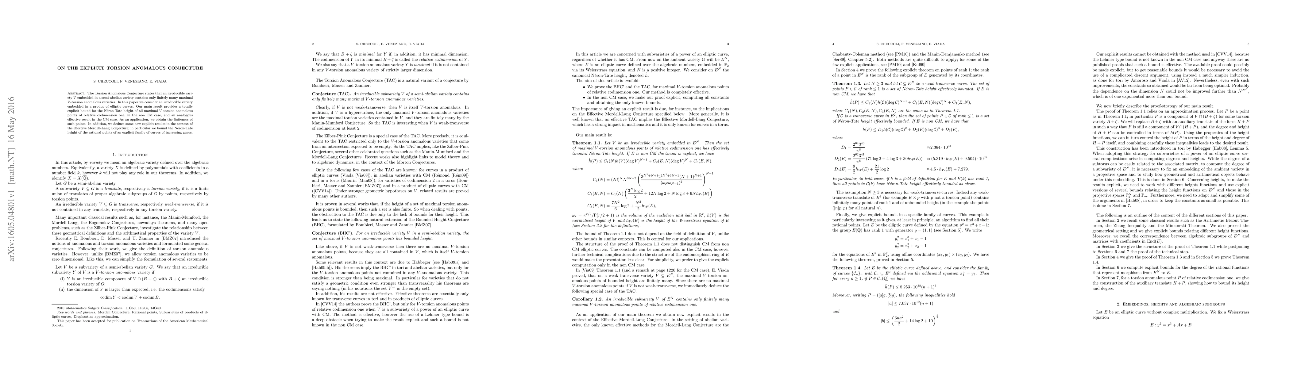 Thumbnail for On the Explicit Torsion Anomalous Conjecture