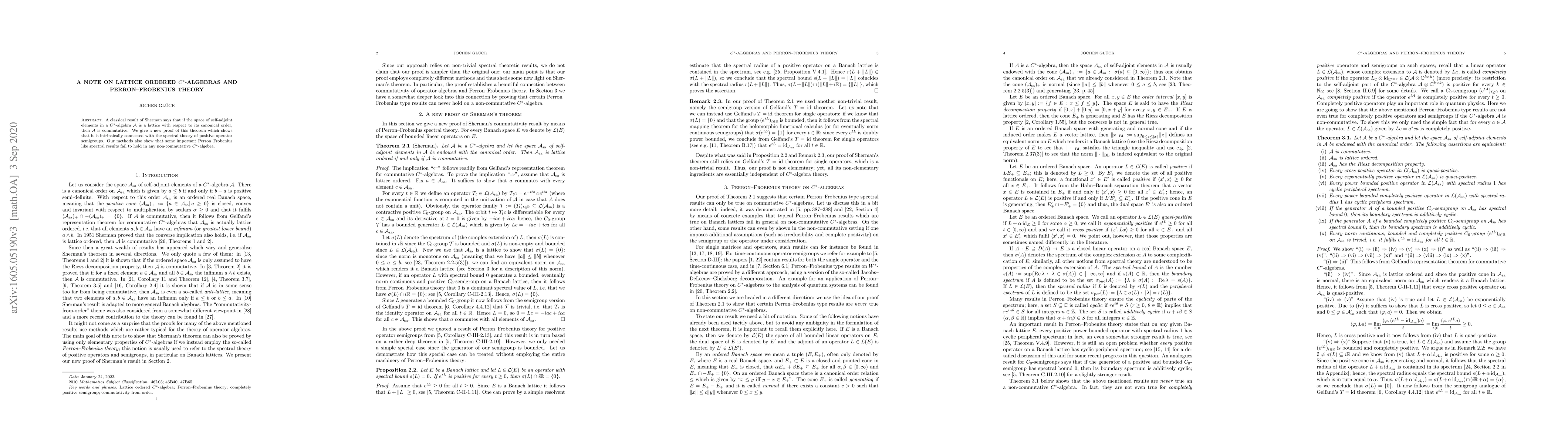 Thumbnail for A note on lattice ordered $C^*$-algebras and Perron--Frobenius theory