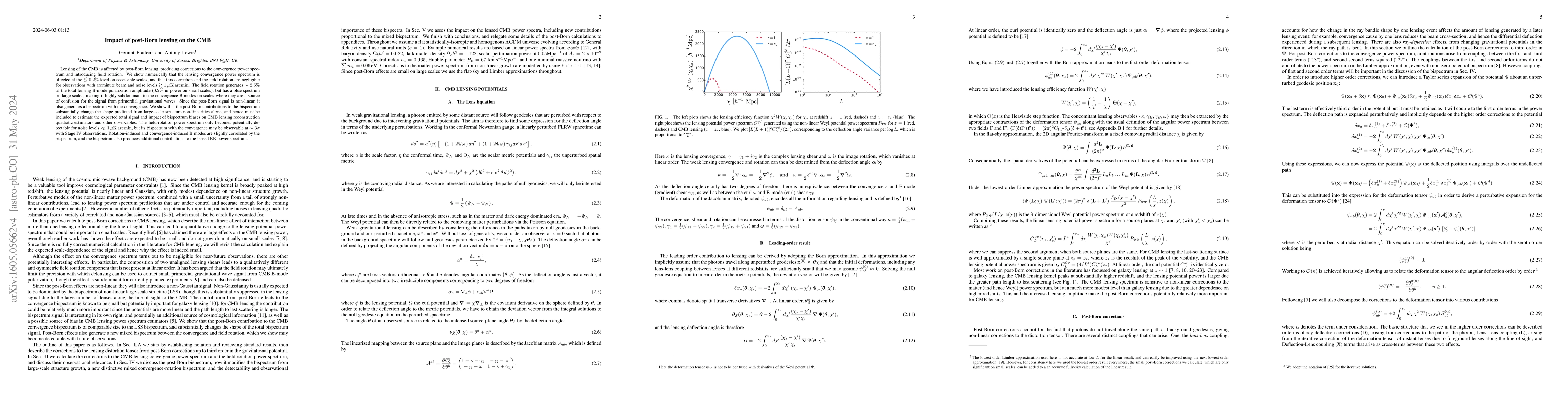 Thumbnail for Impact of post-Born lensing on the CMB
