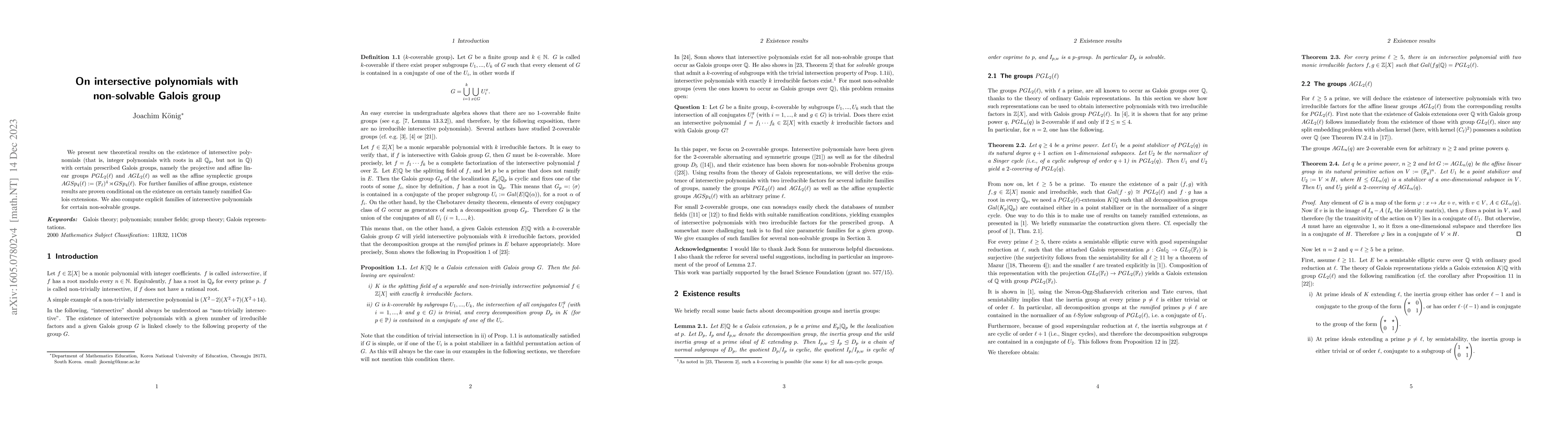 Thumbnail for On intersective polynomials with non-solvable Galois group