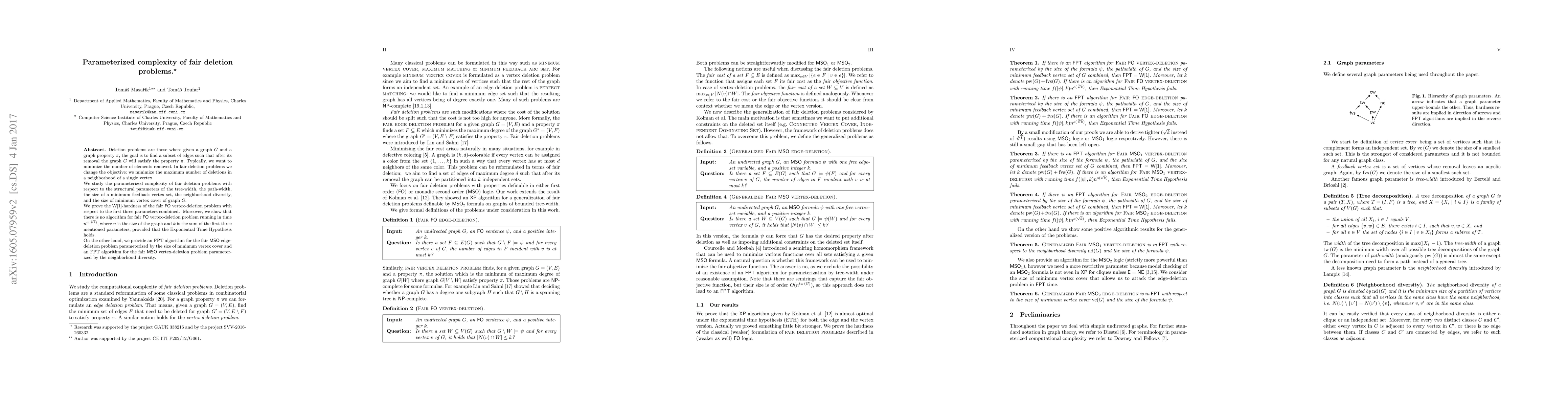 Thumbnail for Parameterized complexity of fair deletion problems